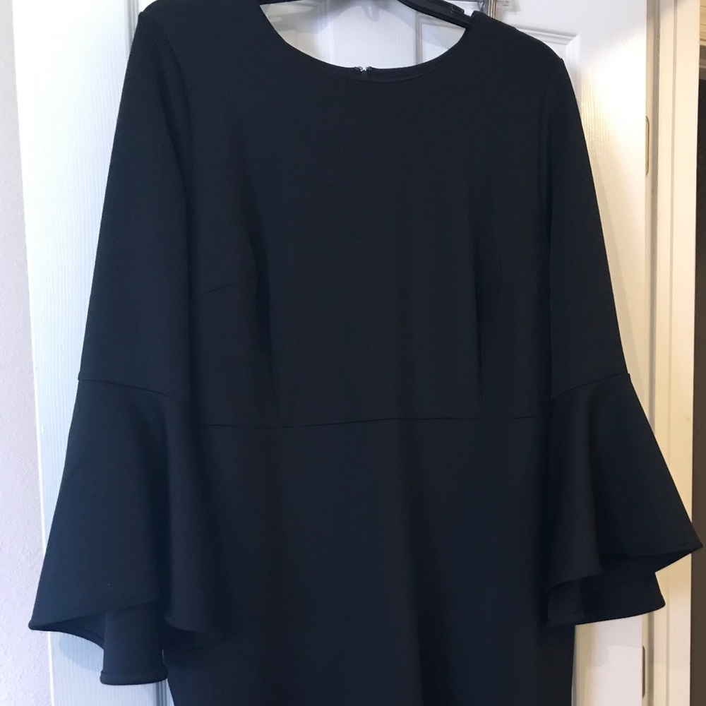 Eloquii Flare Sleeve Scuba Dress